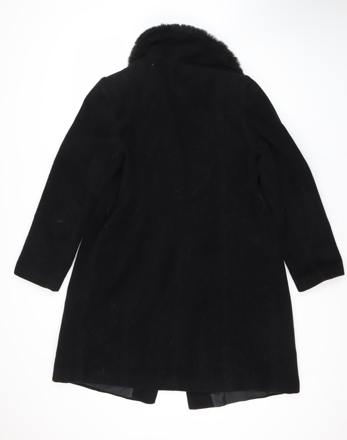 Dorothy Perkins Women's Black Wool Overcoat Size 8
