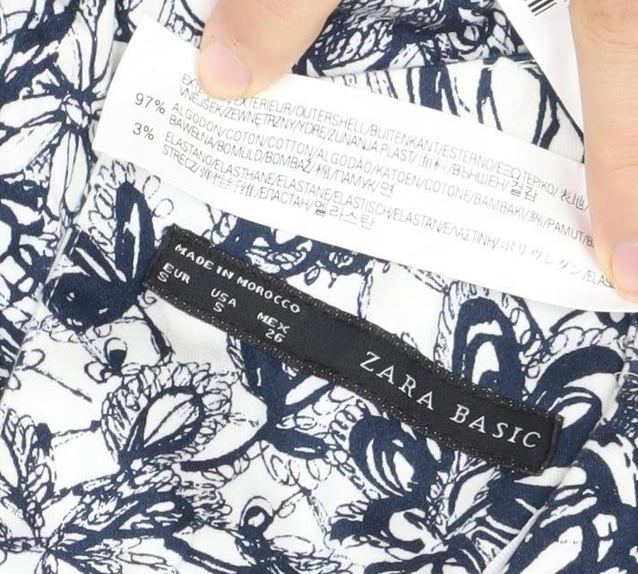 Zara Basic Women's Multicoloured Floral A-Line Dress
