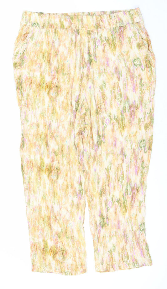 Zara Women's Multicoloured Geometric Trousers, XL
