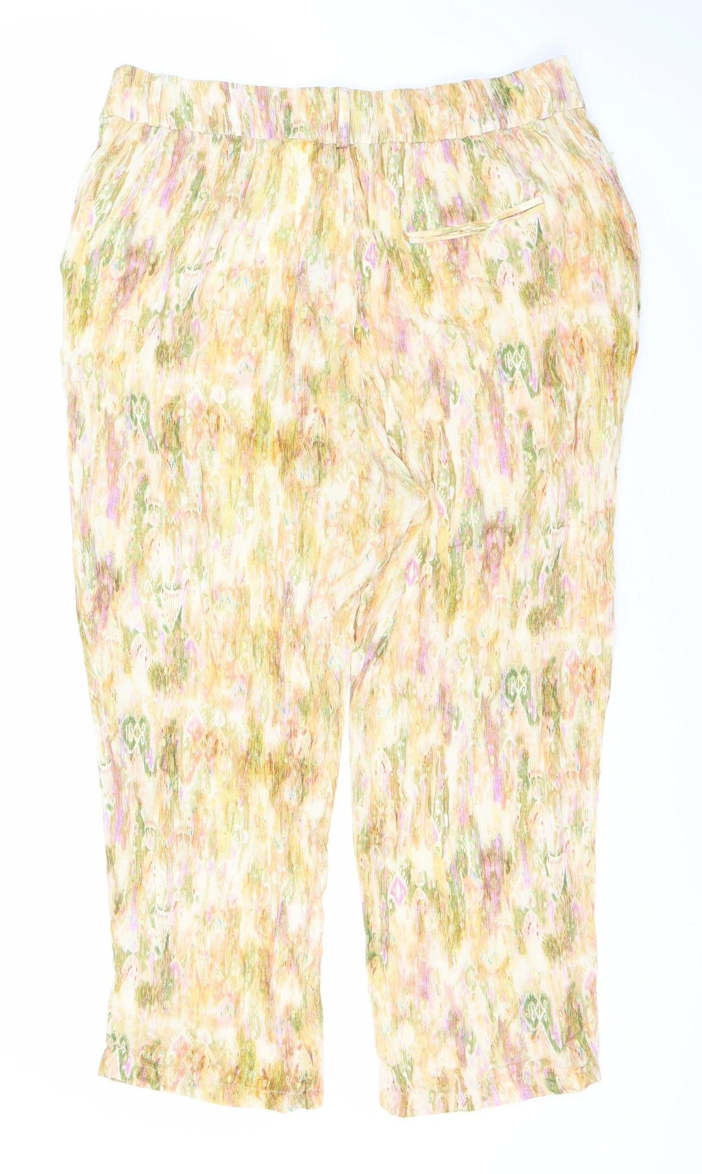 Zara Women's Multicoloured Geometric Trousers, XL