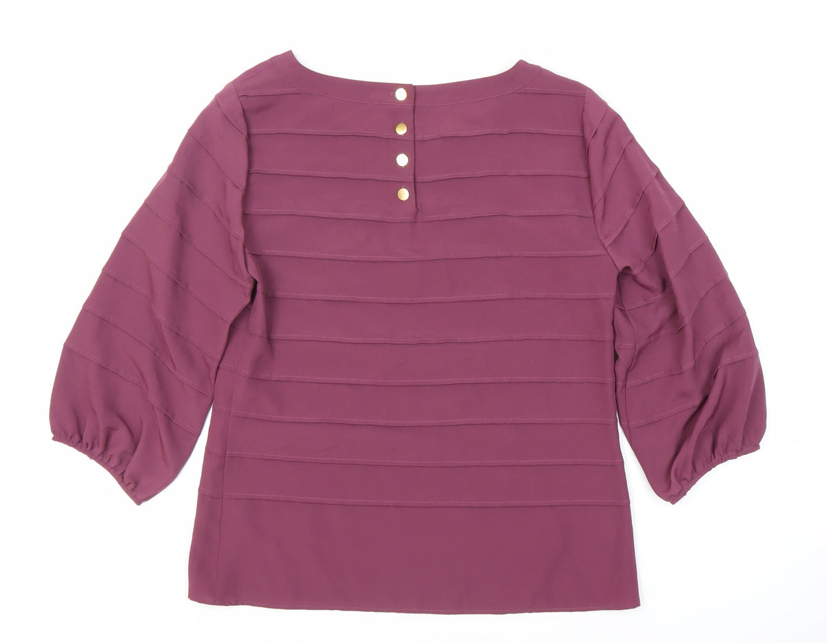 Marks & Spencer Women's Purple Blouse Size 10
