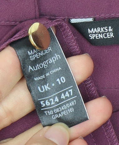 Marks & Spencer Women's Purple Blouse Size 10