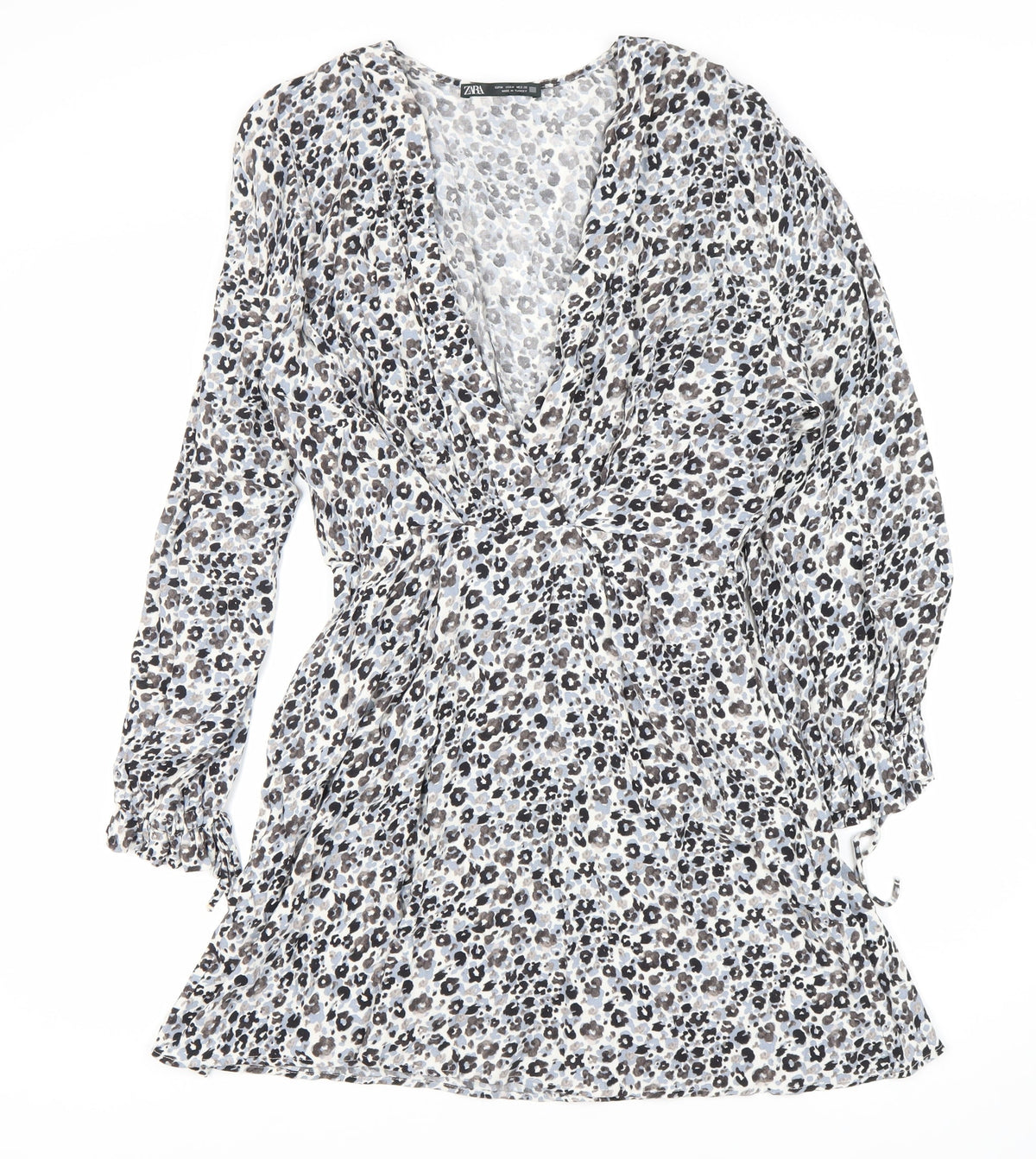 Zara Women's Multicoloured Animal Print A-Line Dress
