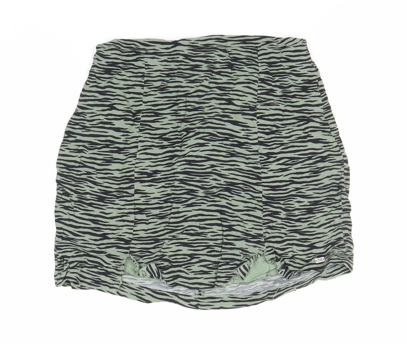 Pull Women's Green Animal Print Pencil Skirt Size 8