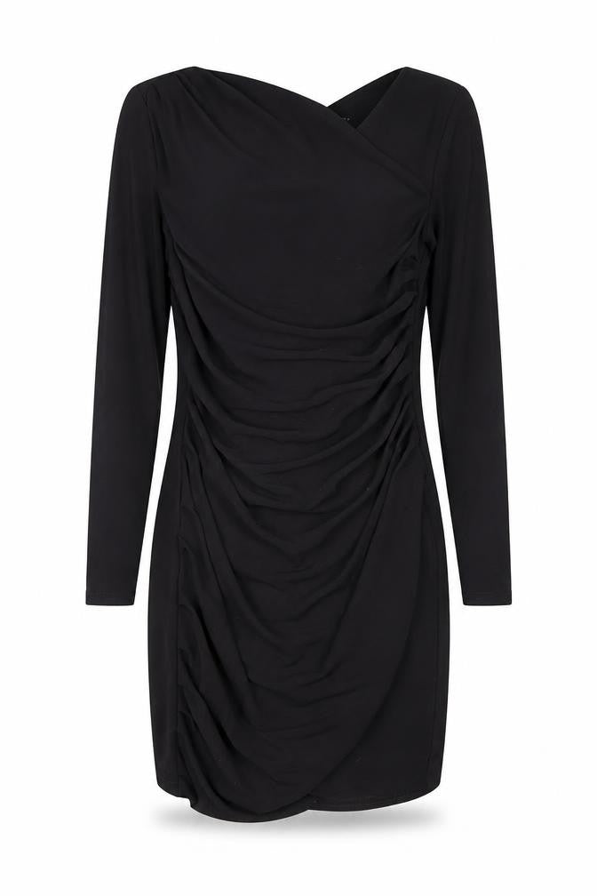 Zara Women's Black Sheath Dress XL Ruched