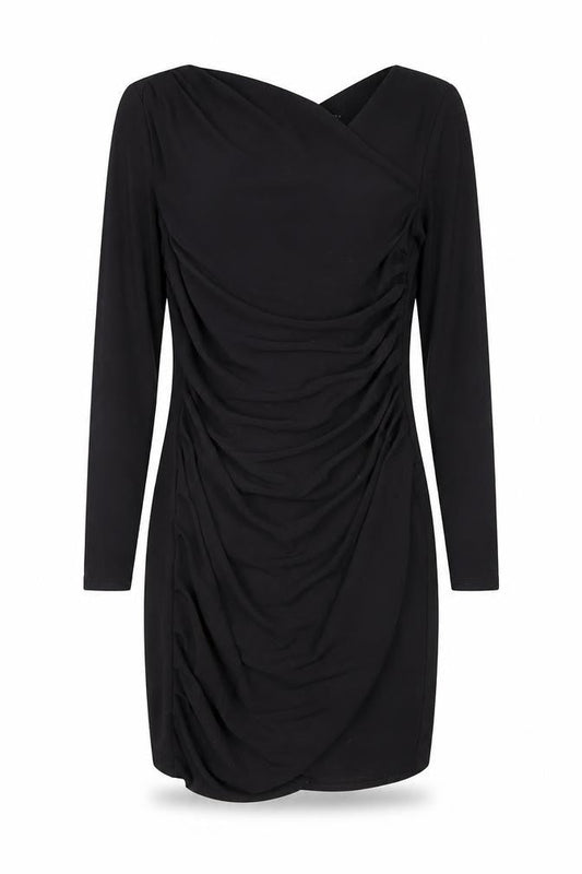 Zara Women's Black Sheath Dress XL Ruched