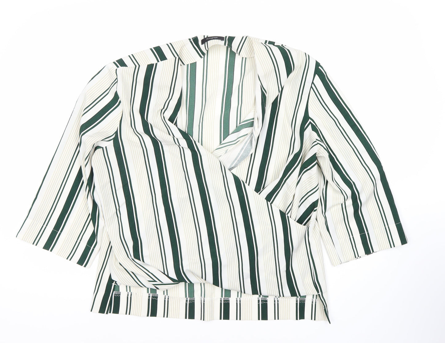 Marks & Spencer Women's Striped Wrap Blouse - Size 16