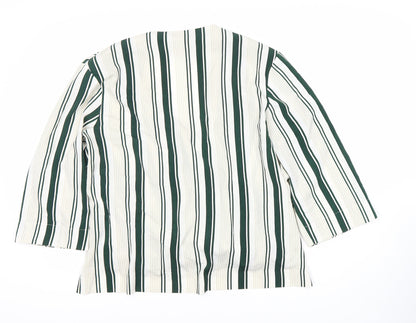 Marks & Spencer Women's Striped Wrap Blouse - Size 16