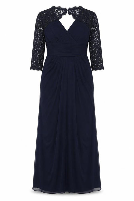 Adrianna Papell Women's Long Blue Dress, UK Size 10