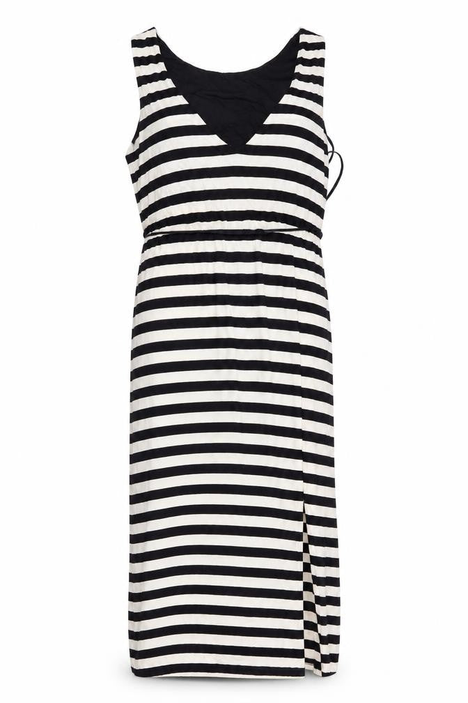 Whistles Women's Ivory Black Striped Dress Size 8