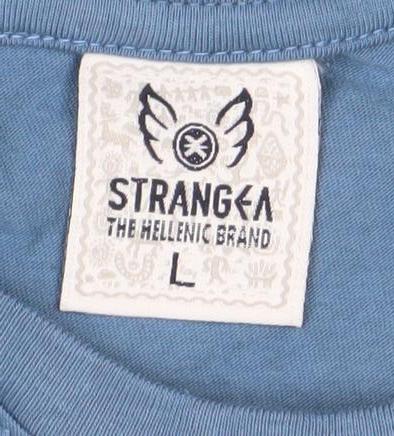 Strange A Men's Blue Nautical Print T-Shirt Size L