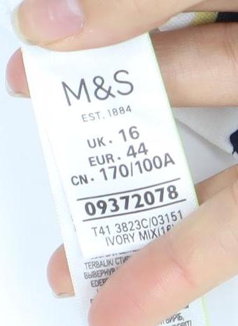 Marks & Spencer Women’s Multicoloured 3/4 Sleeve Top