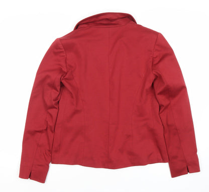Back view of Miss Selfridge Women's Red Regular Blazer, size 6