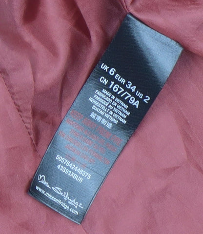 Close-up detail of Miss Selfridge Women's Red Regular Blazer, size 6