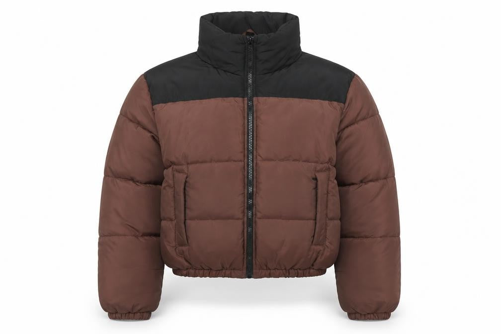 Boohoo Women's Brown Puffer Jacket 8