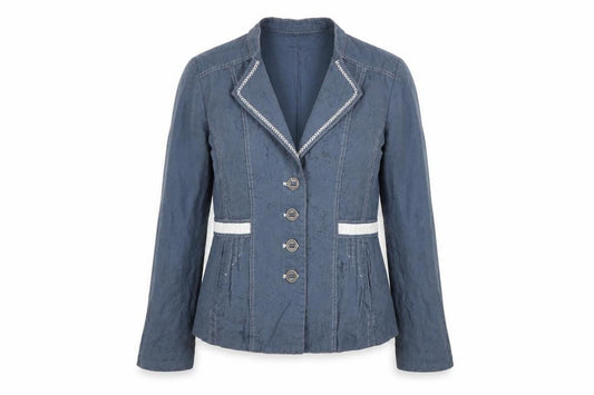 Marks & Spencer Women’s Blue Linen Blazer Size 10