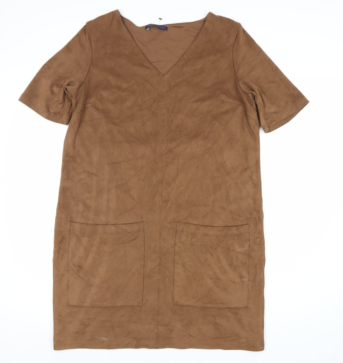 Marks & Spencer Women's Brown Shift Dress Size 14