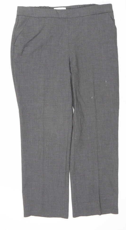 Marks and Spencer Women's Grey Trousers, Size 14