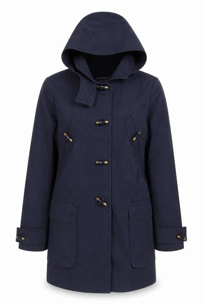 ASOS Women's Blue Duffle Coat, Size 10, Hooded