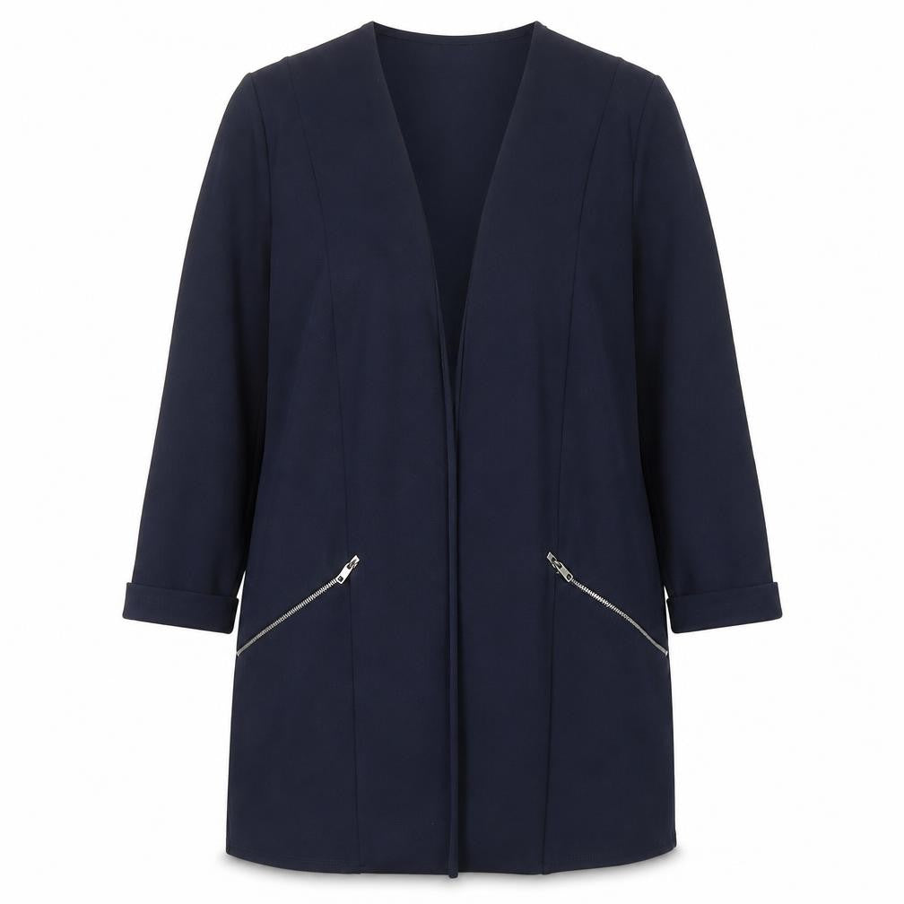 Wallis Women's Blue Long Open Coat Size 14