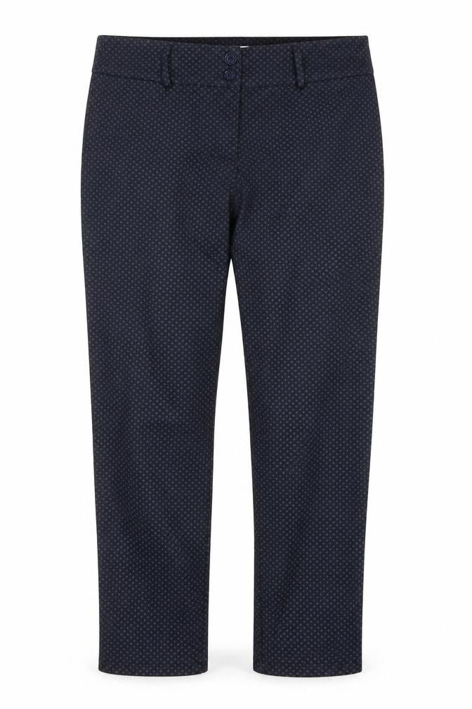 Adini Women's Blue Polka Dot Trousers, Size L