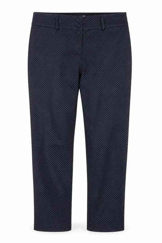 Adini Women's Blue Polka Dot Trousers, Size L