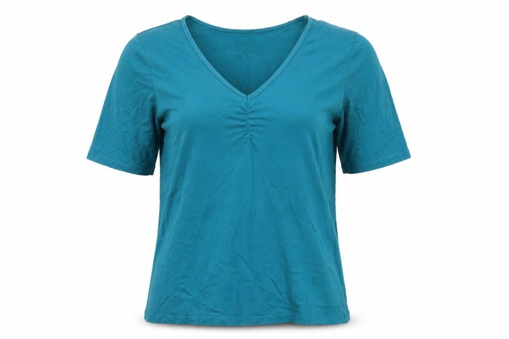 Lands' End Women's Blue V-Neck T-Shirt, Size S