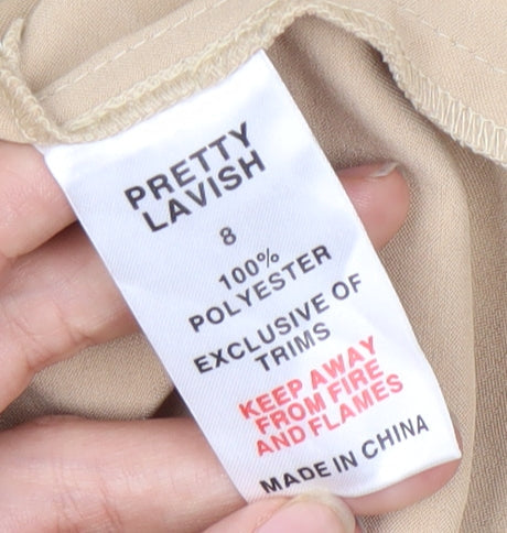 Pretty Lavish Women's Beige Dress Size 8