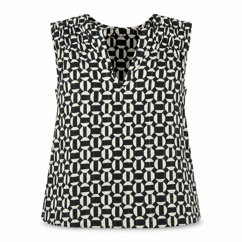 Next Women’s Black Geometric Blouse Size 12