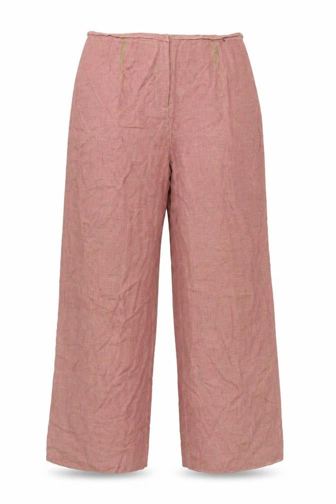 Platinum Women's Pink Linen Trousers Size 14