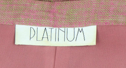 Platinum Women's Pink Linen Trousers Size 14