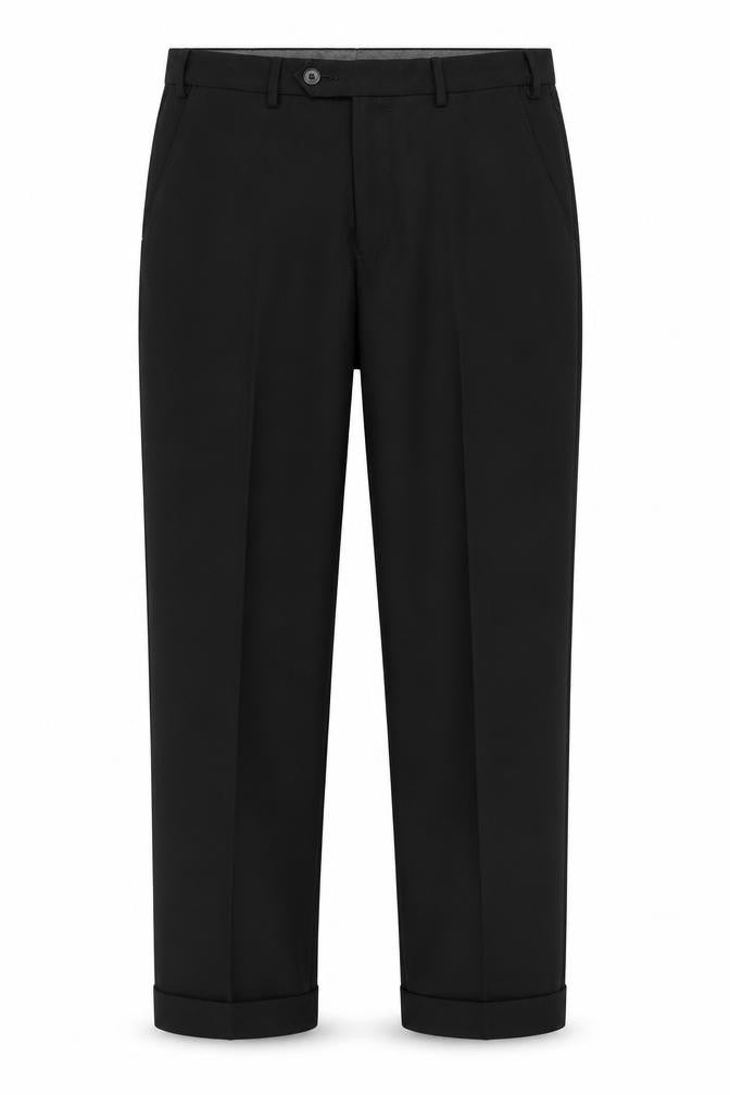 Marks & Spencer Men's Black Regular Fit Trousers