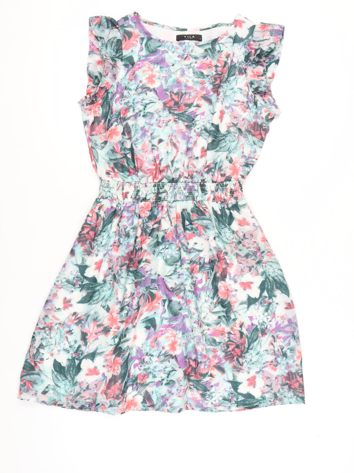 VILA Women's Floral A-Line Dress, Size S, Spring Special