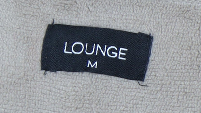 Lounge Womens Brown Mock Neck Fleece Sweatshirt Medium