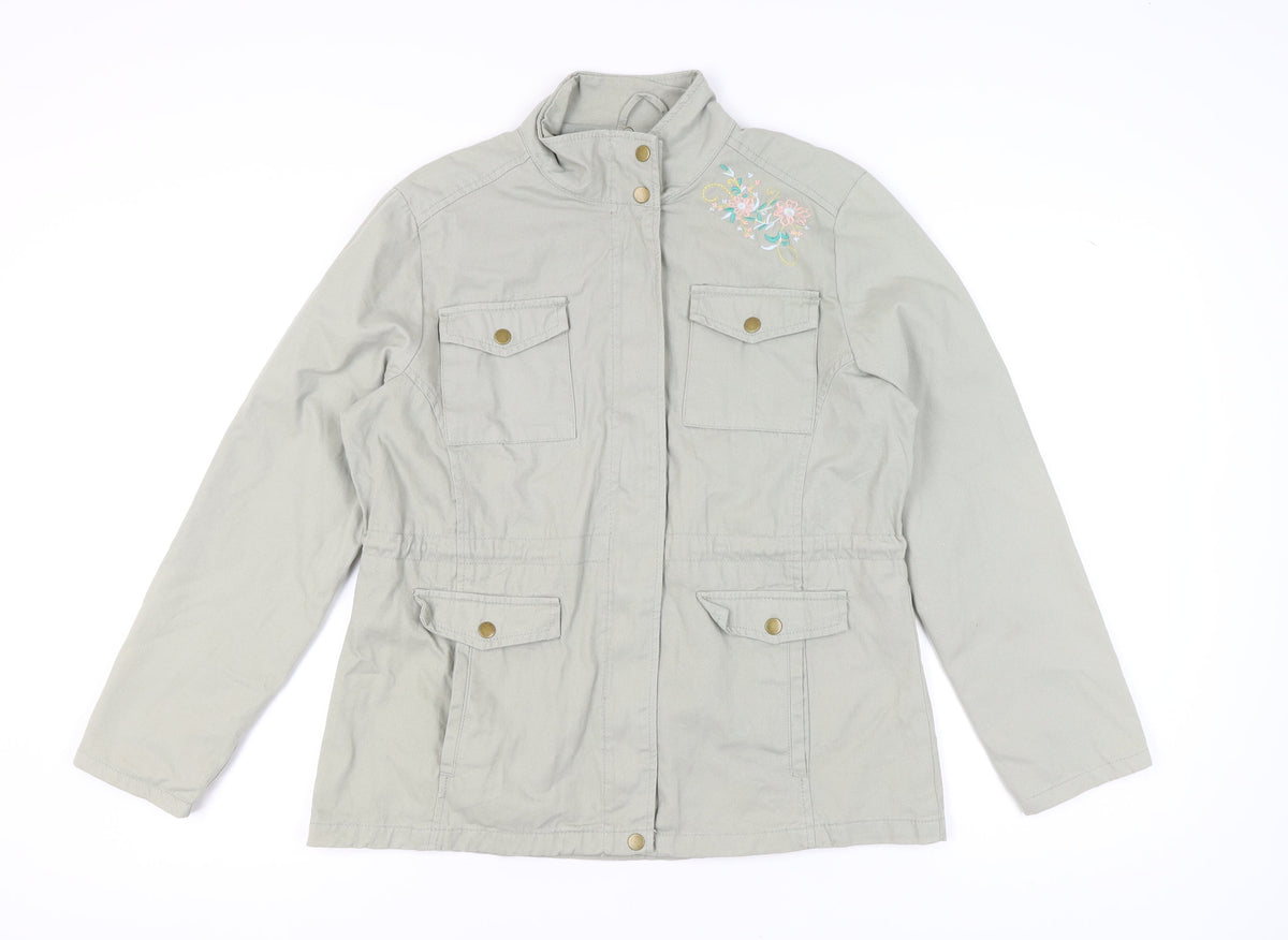 Atlas for Women Grey Embroidered Jacket Size 12