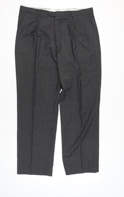 Marks & Spencer Men Black Dress Pants 38