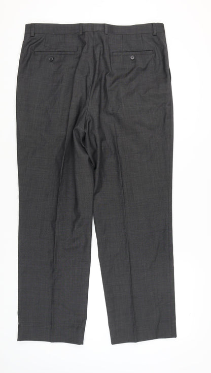 Marks & Spencer Men Black Dress Pants 38