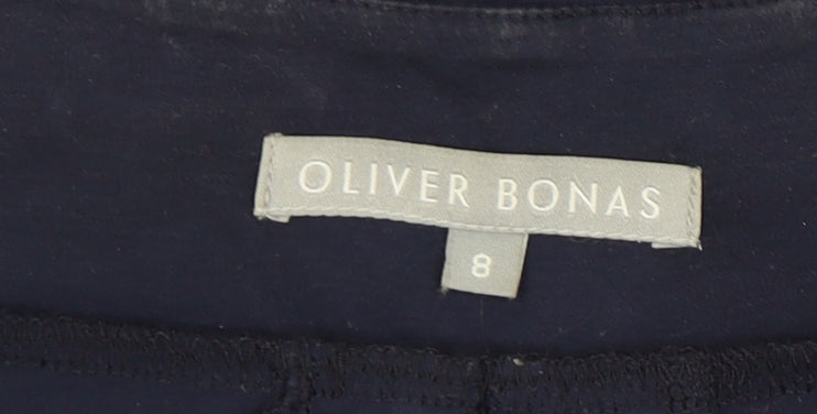 Oliver Bonas Women's Blue Cotton Shift Dress, Size 8