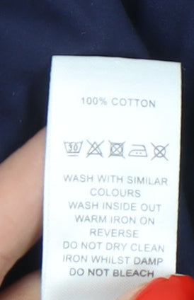 Oliver Bonas Women's Blue Cotton Shift Dress, Size 8