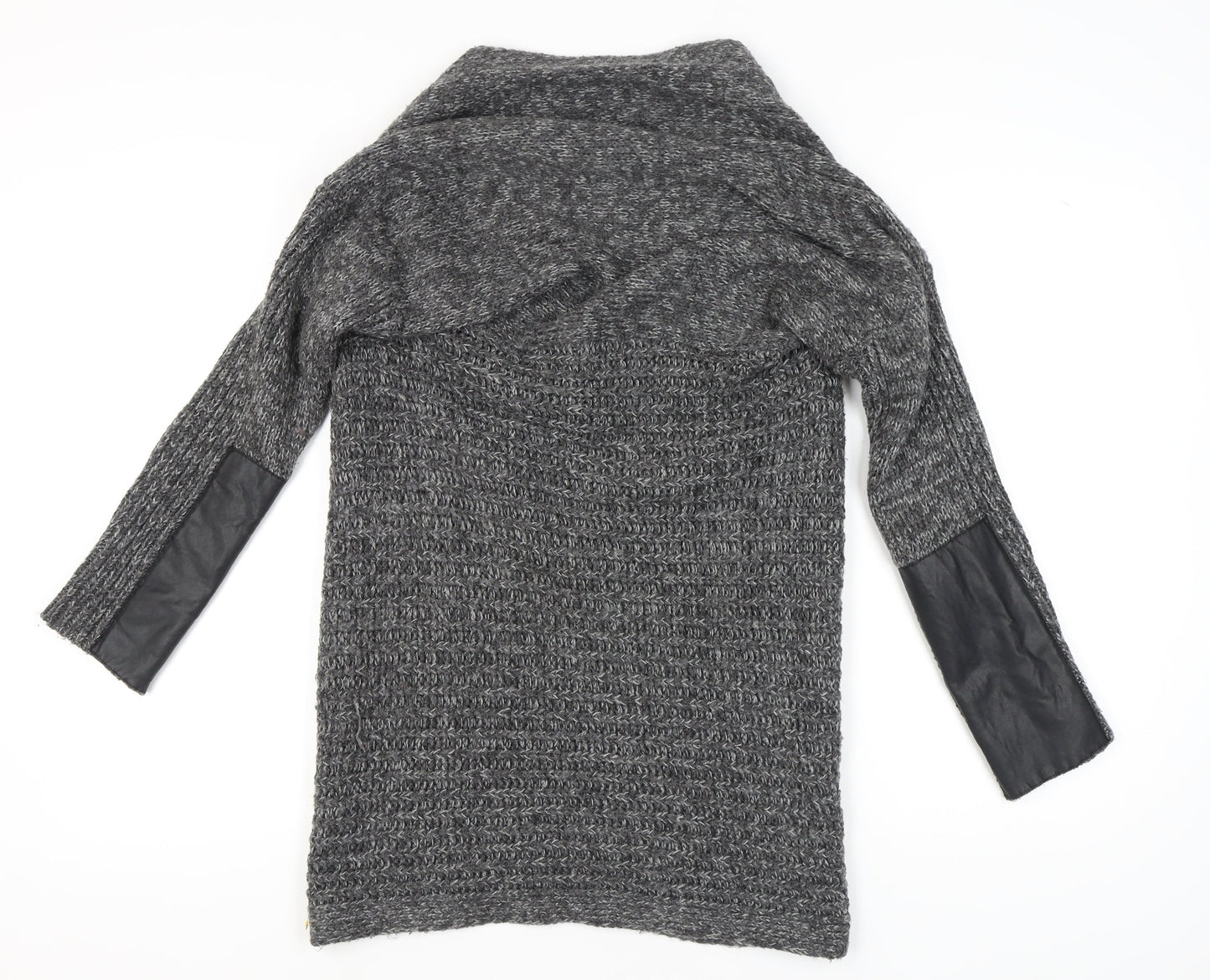 New Look Women’s Grey Full Zip Chunky Knit Jumper M