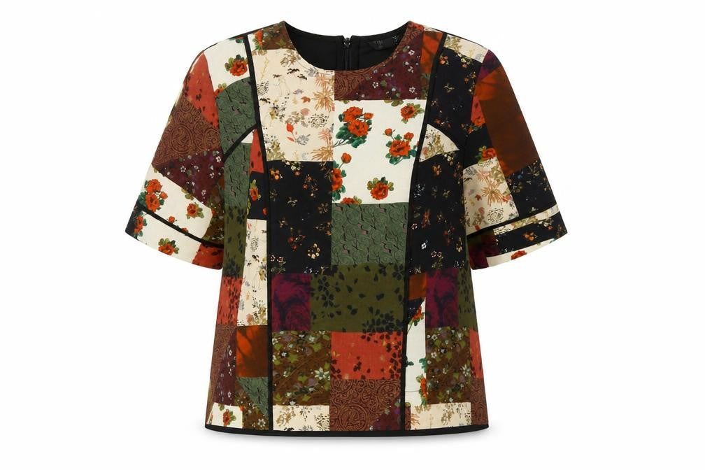 Topshop Women's Multicoloured Floral Top Size 10