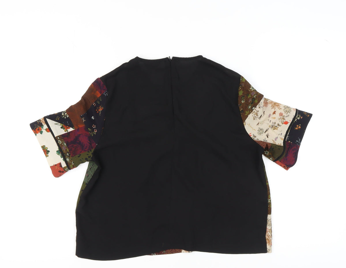 Topshop Women's Multicoloured Floral Top Size 10