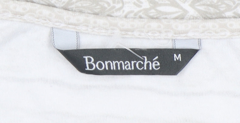Bonmarché Women's Beige M Geometric T-Shirt
