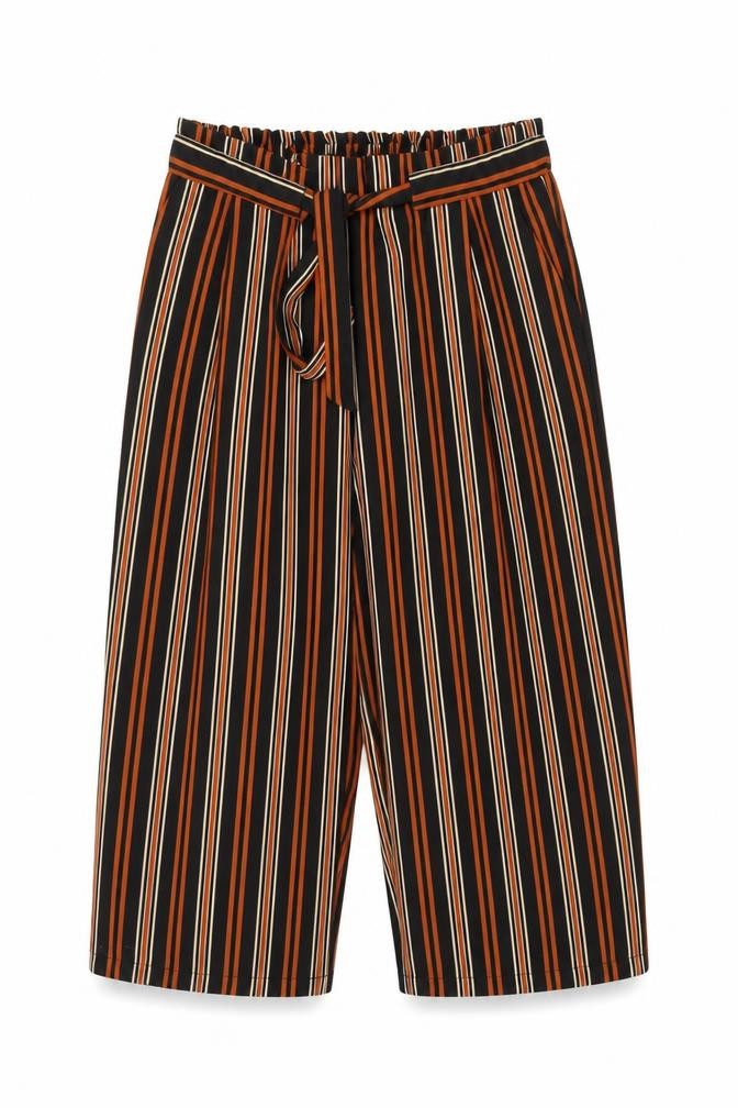 New Look Women's Multicoloured Striped Cropped Trousers