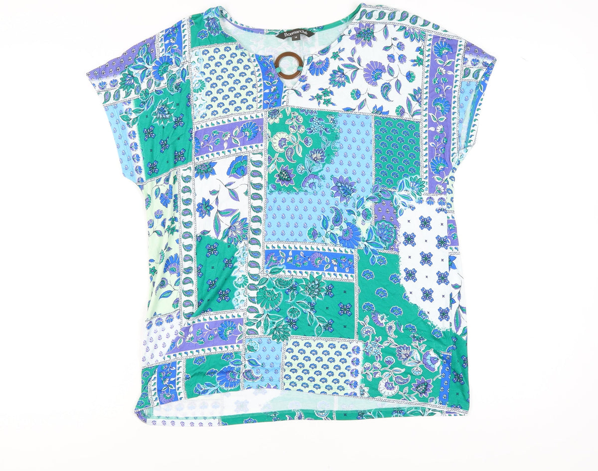 Bonmarché Women's Multicoloured Floral T-Shirt Size 14