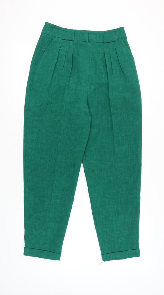 Miss Selfridge Women's Green Tapered Trousers