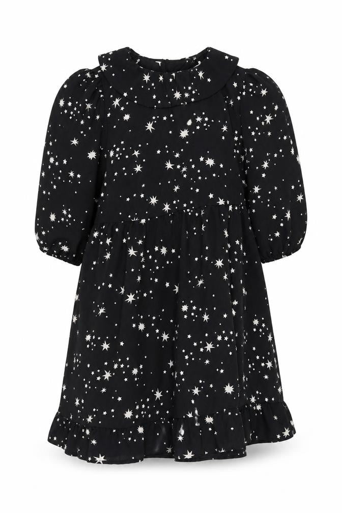 New Look Women's Black Star Pattern Dress, UK 12