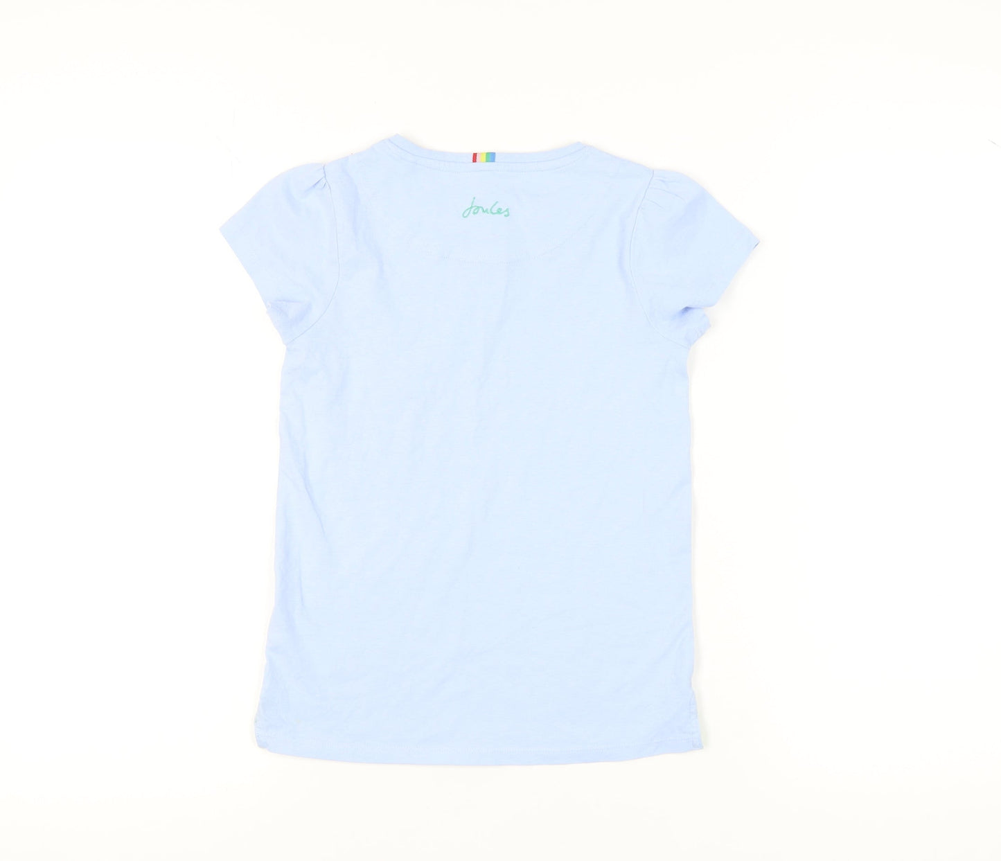 Joules Girls Blue Crew Neck T-Shirt - 9 Years, Heart Accent