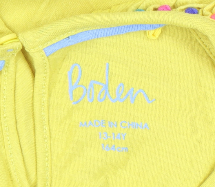 Boden Girls Yellow Tank Top, Camisole Style, Age 13-14 Years