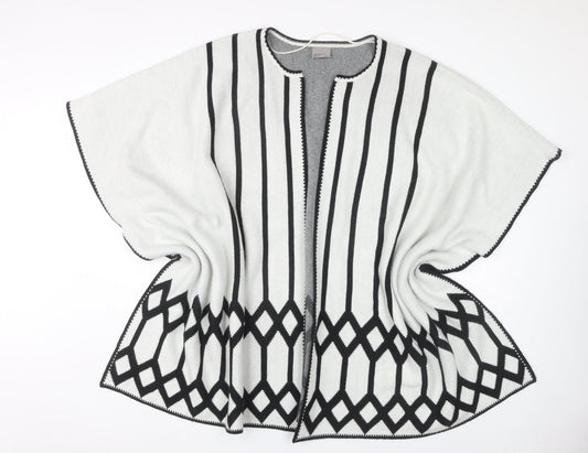 Vero Moda Women's Black & White Geometric Cape M/L